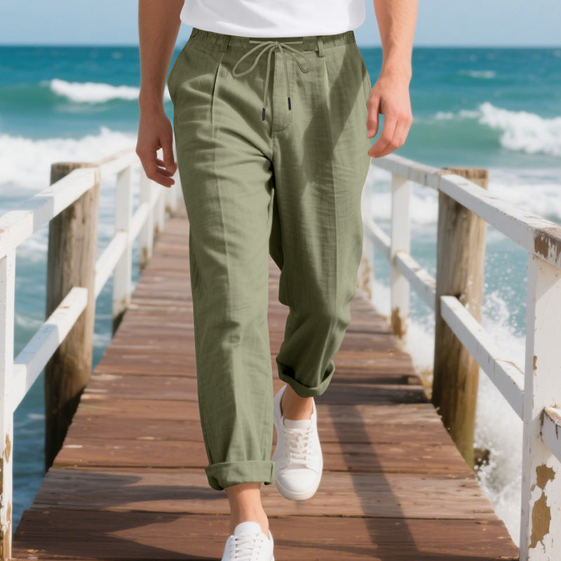 Herren Sommerhose aus Leinen – Leicht, atmungsaktiv & stylisch mit geradem Schnitt