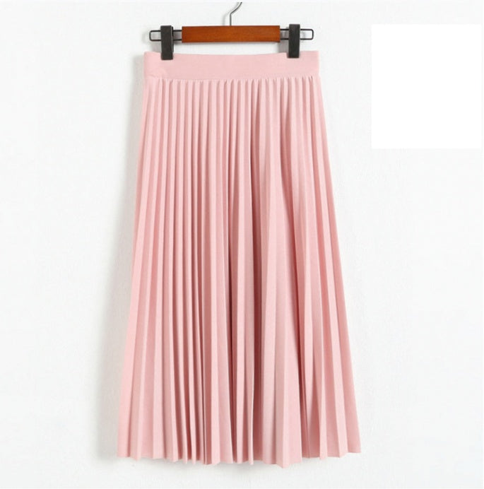 Damen Plisseerock – Eleganter Faltenrock mit Gummibund – Luftig & Feminin für Alltag & Anlässe