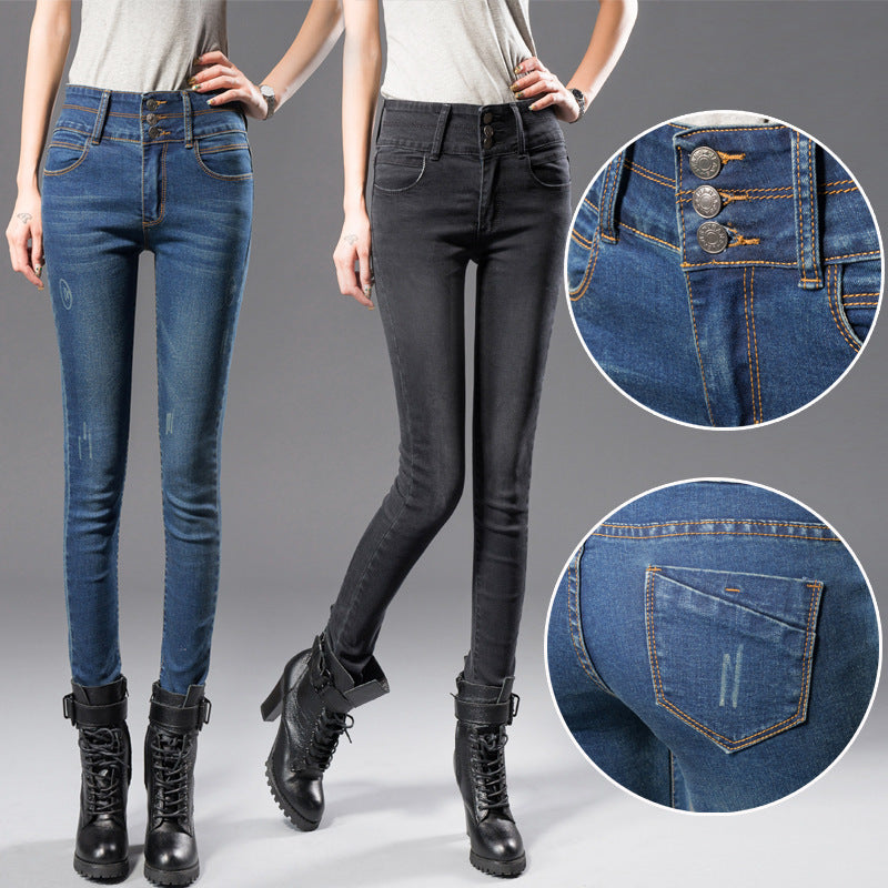 High Waist Damenjeans – Figurformende Stretch-Jeans mit Vintage-Waschung