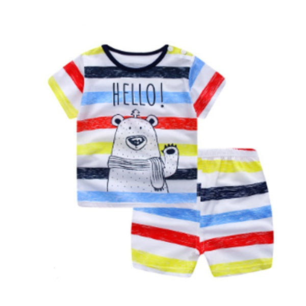 2-teiliges Sommer-Set für Kinder – T-Shirt & Shorts mit Cartoon-Motiv