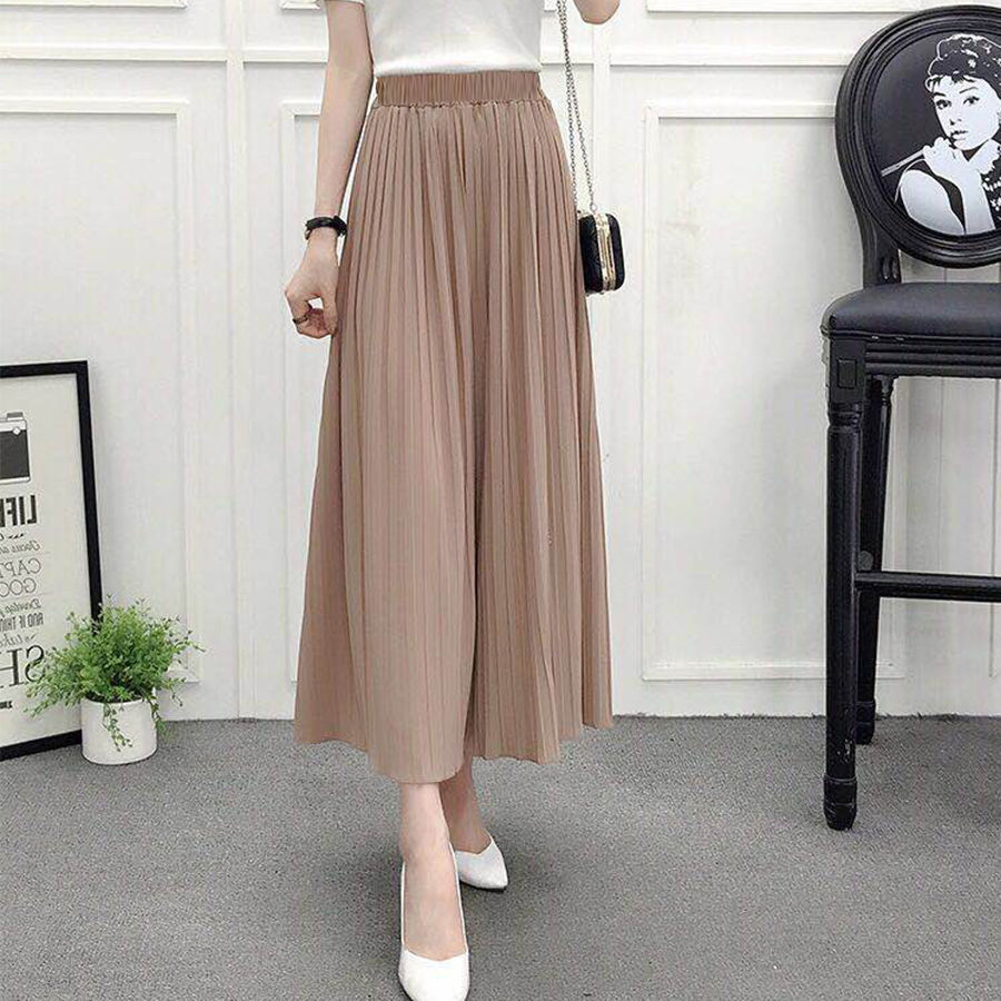 Damen Sommerhose mit Falten – Leichte Culotte im Hakama-Stil – Luftig & Bequem für warme Tage