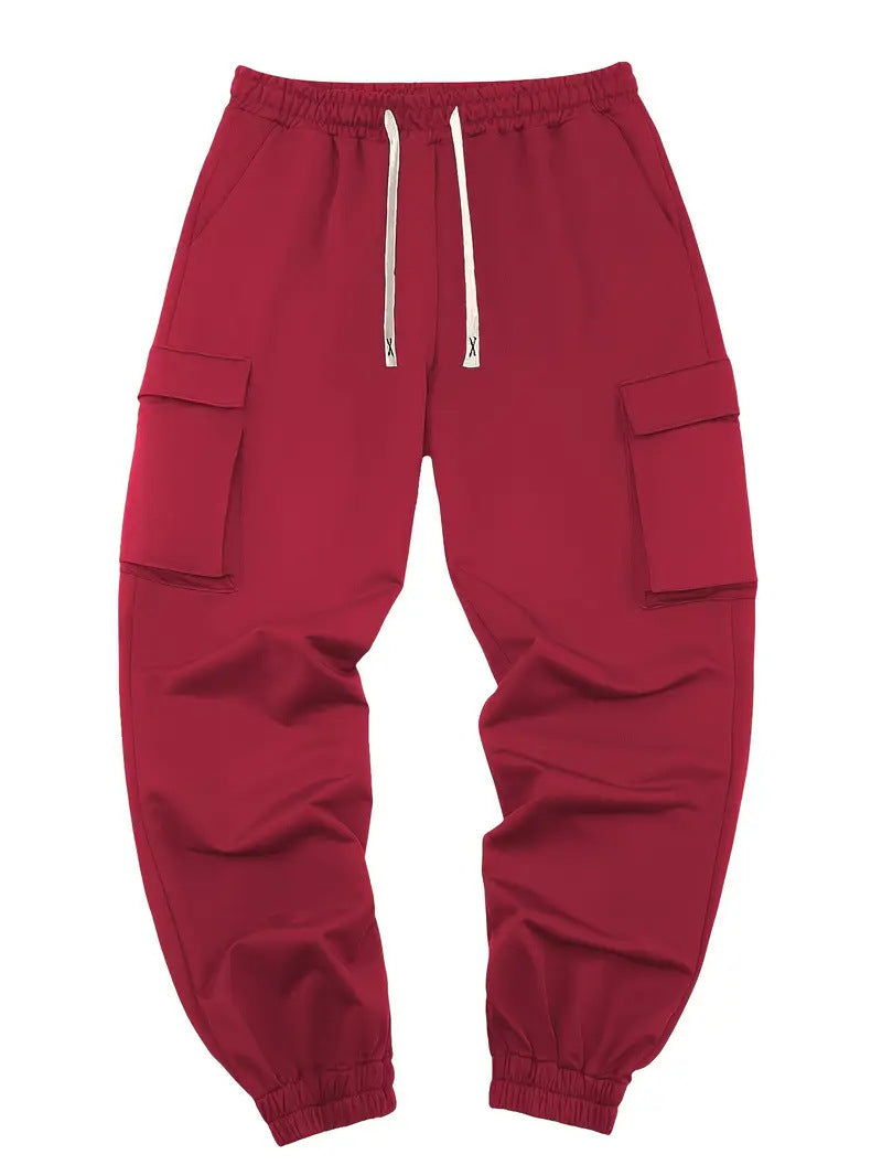 Herren Cargohose mit mehreren Taschen – Tapered Workwear Pants für Alltag & Freizeit