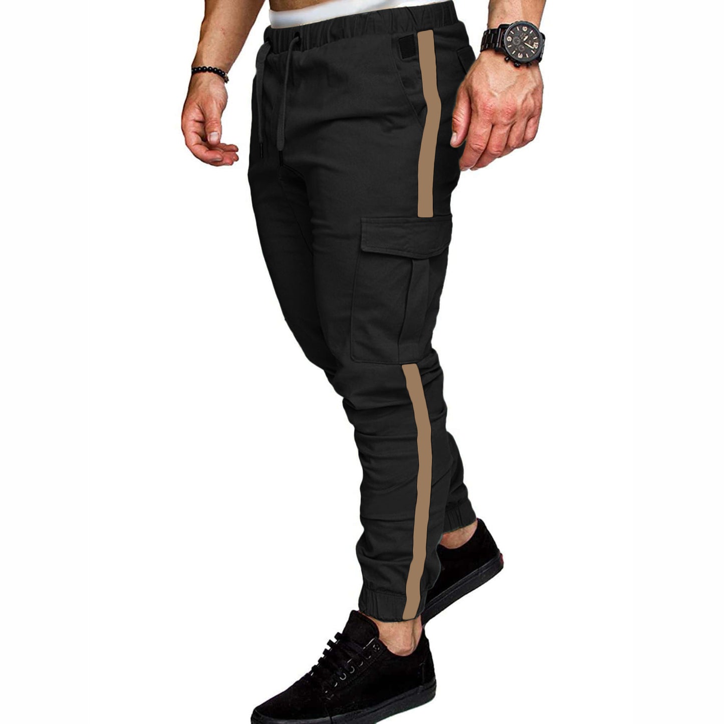 Herren Sporthose mit Geradem Bein – Lockerer Schnitt & Farbdetails – Bequem für Alltag & Freizeit