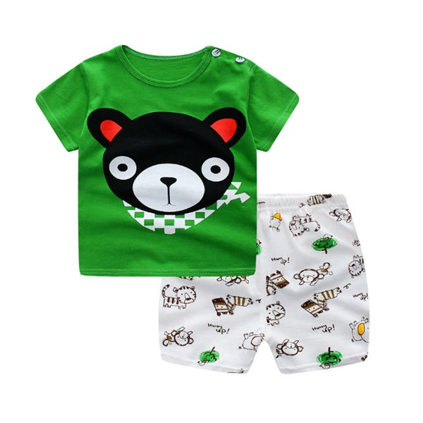 2-teiliges Sommer-Set für Kinder – T-Shirt & Shorts mit Cartoon-Motiv