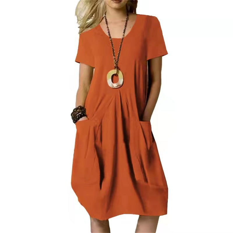 Sommerkleid aus Baumwoll-Leinen – Locker, luftig & perfekt für warme Tage