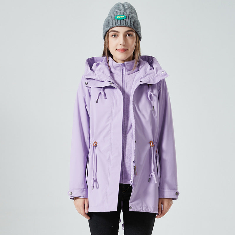 3-in-1 Damenjacke mit Kapuze