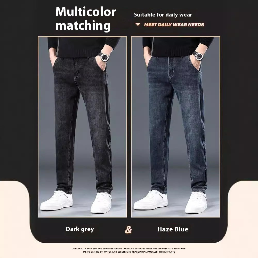 Herren Leichte Casual-Hose – Slim Straight Fit – Luftig & Bequem für Frühling & Sommer