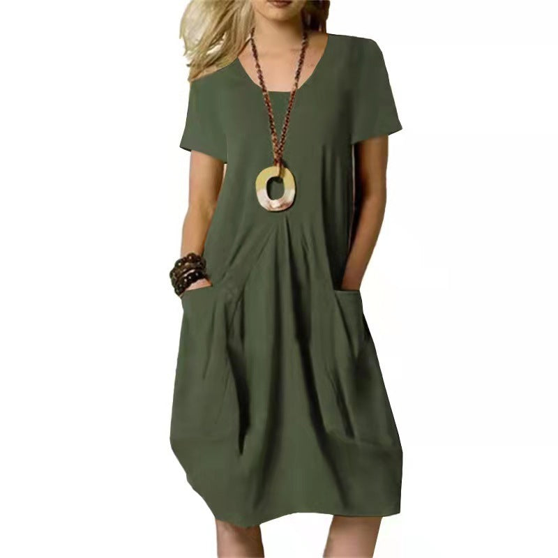 Sommerkleid aus Baumwoll-Leinen – Locker, luftig & perfekt für warme Tage