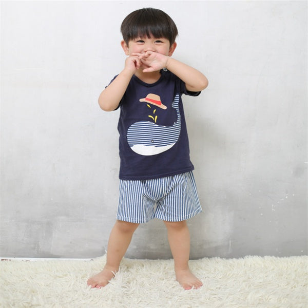 2-teiliges Sommer-Set für Kinder – T-Shirt & Shorts mit Cartoon-Motiv