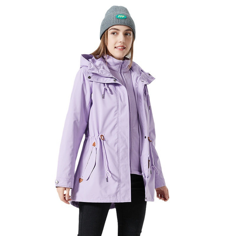 3-in-1 Damenjacke mit Kapuze