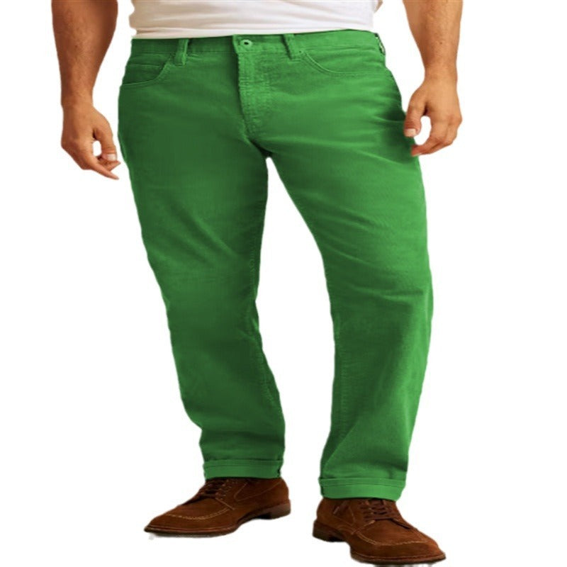 Herren Cordhosen – Gerade geschnittene Cordhose in Uni-Farben, lässig & bequem