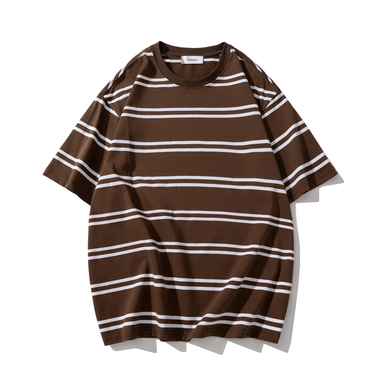 Vintage Streifen T-Shirt für Herren – Lockerer Schnitt, Rundhals, Sommer Basic in Retro-Design