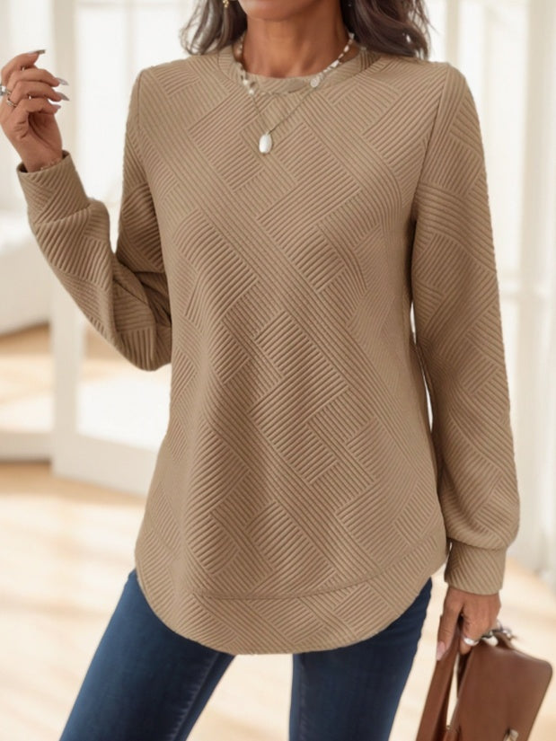 Waffelstrick-Sweatshirt