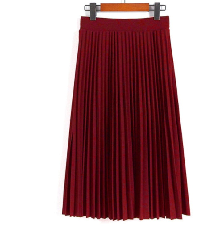 Damen Plisseerock – Eleganter Faltenrock mit Gummibund – Luftig & Feminin für Alltag & Anlässe