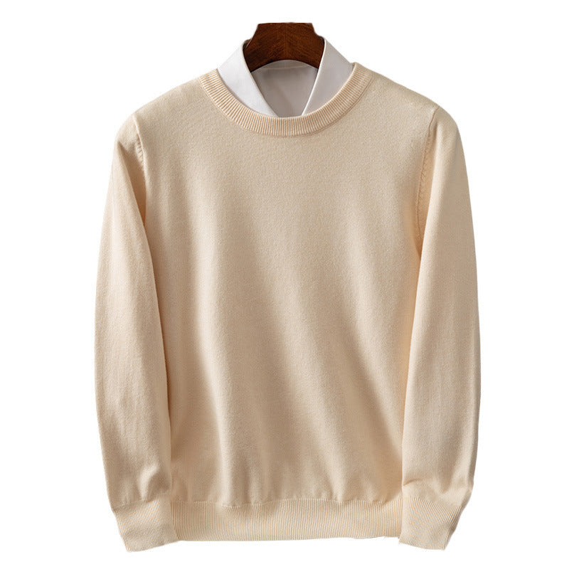 Herren Rundhals-Strickpullover – Business & Casual Longsleeve mit lockerer Passform