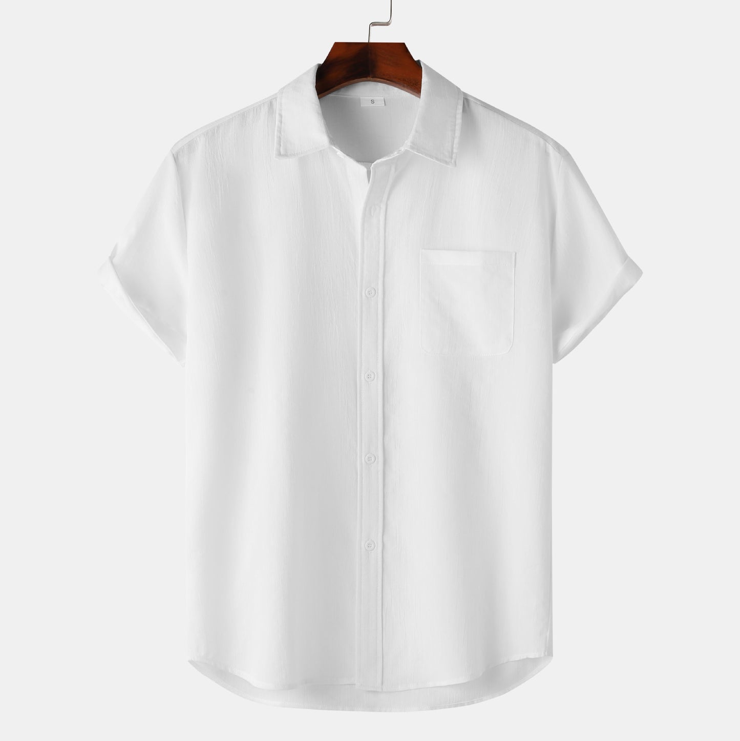 Sommer Herren-Kurzarmhemd mit V-Ausschnitt – Leichte Freizeit-Cardigan-Optik im angesagten Beach-Style
