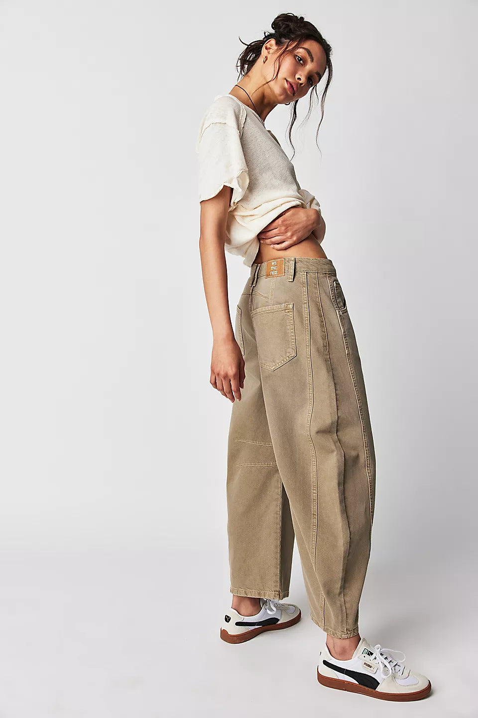 Damen Barrel Jeans – Weites Bein & Mid Waist – Bequem & Trendy im Baggy Fit