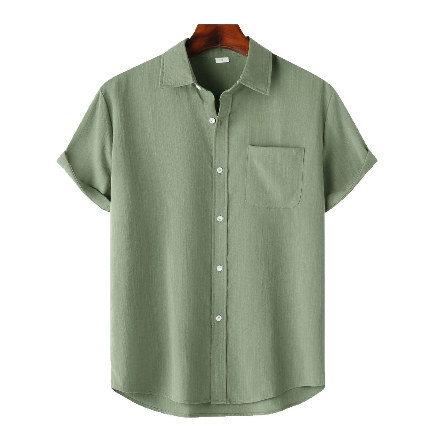 Sommer Herren-Kurzarmhemd mit V-Ausschnitt – Leichte Freizeit-Cardigan-Optik im angesagten Beach-Style