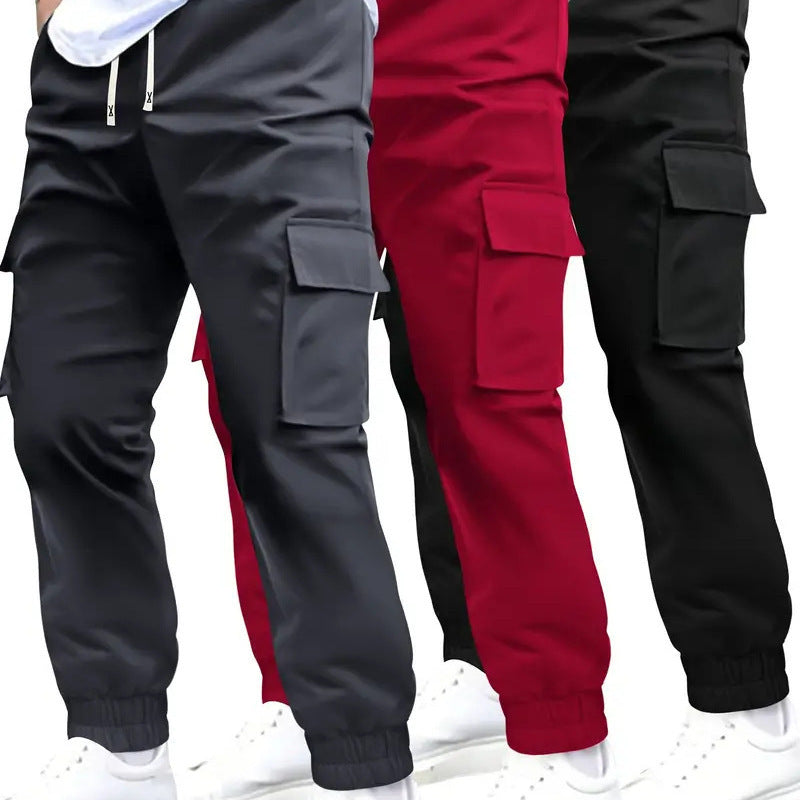 Herren Cargohose mit mehreren Taschen – Tapered Workwear Pants für Alltag & Freizeit