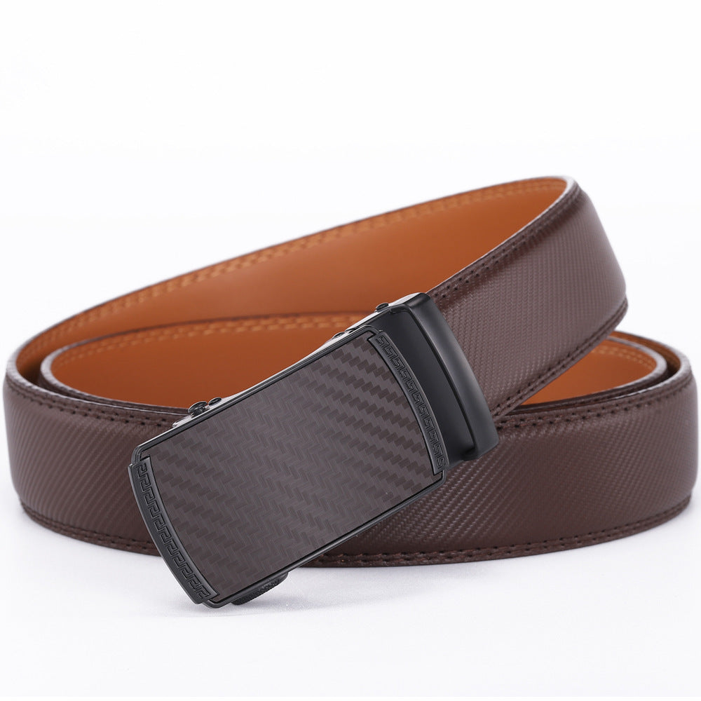 Herren Leder-Gürtel mit Automatikschließe – Eleganter Businessgürtel 110–125 cm
