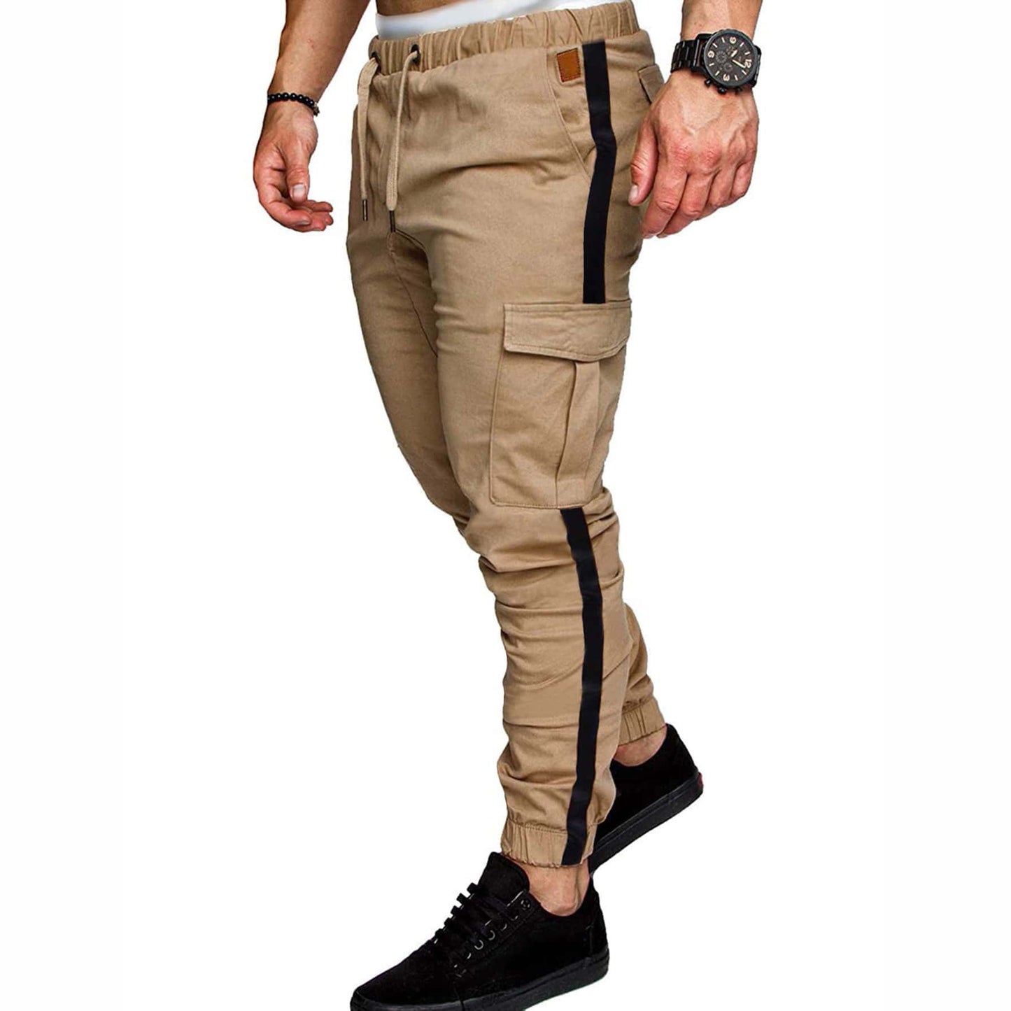 Herren Sporthose mit Geradem Bein – Lockerer Schnitt & Farbdetails – Bequem für Alltag & Freizeit
