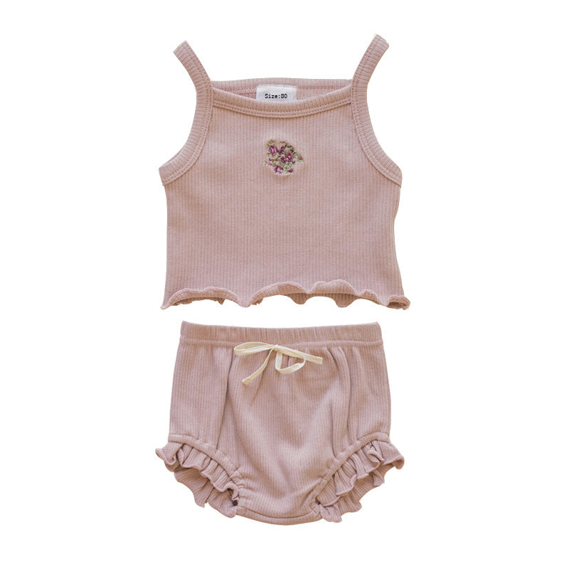 Strick-Set für Babys – Pullover & Hose mit Stickerei