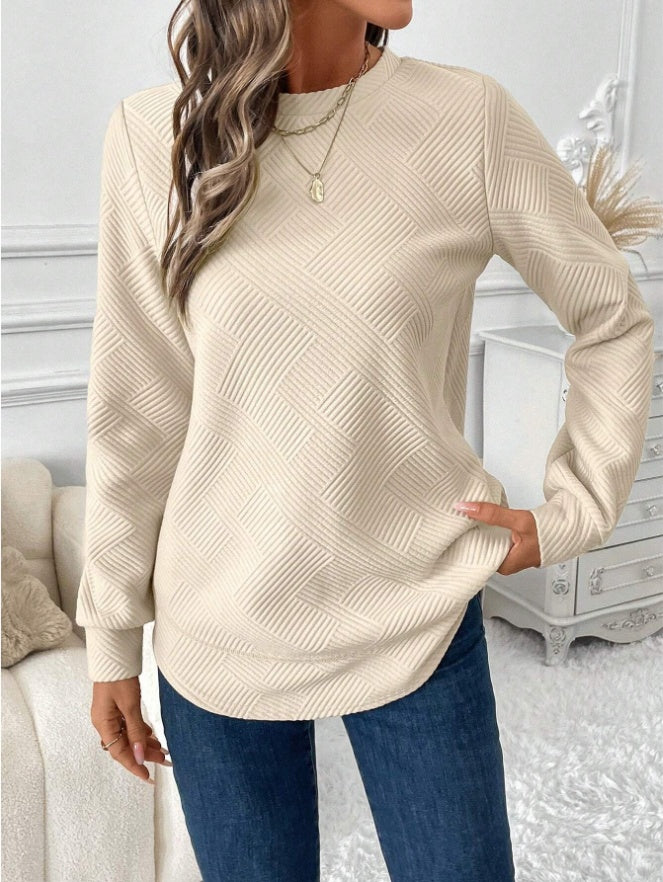 Waffelstrick-Sweatshirt