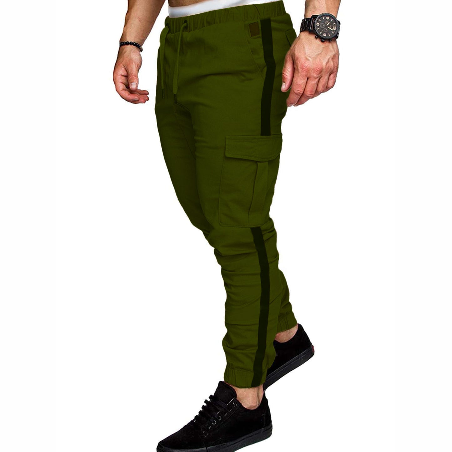 Herren Sporthose mit Geradem Bein – Lockerer Schnitt & Farbdetails – Bequem für Alltag & Freizeit