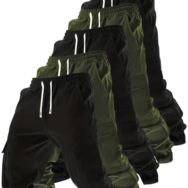 Herren Cargohose mit mehreren Taschen – Tapered Workwear Pants für Alltag & Freizeit
