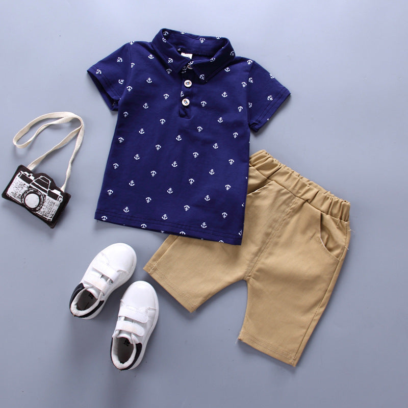 Maritimer Look für kleine Abenteurer – Kinder-Set mit Ankerprint