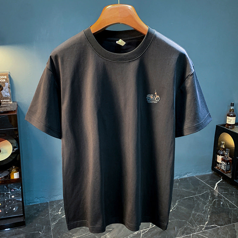 Herren T-Shirt mit Stickerei – Sommer Basic mit schlichtem Design & lockerem Schnitt