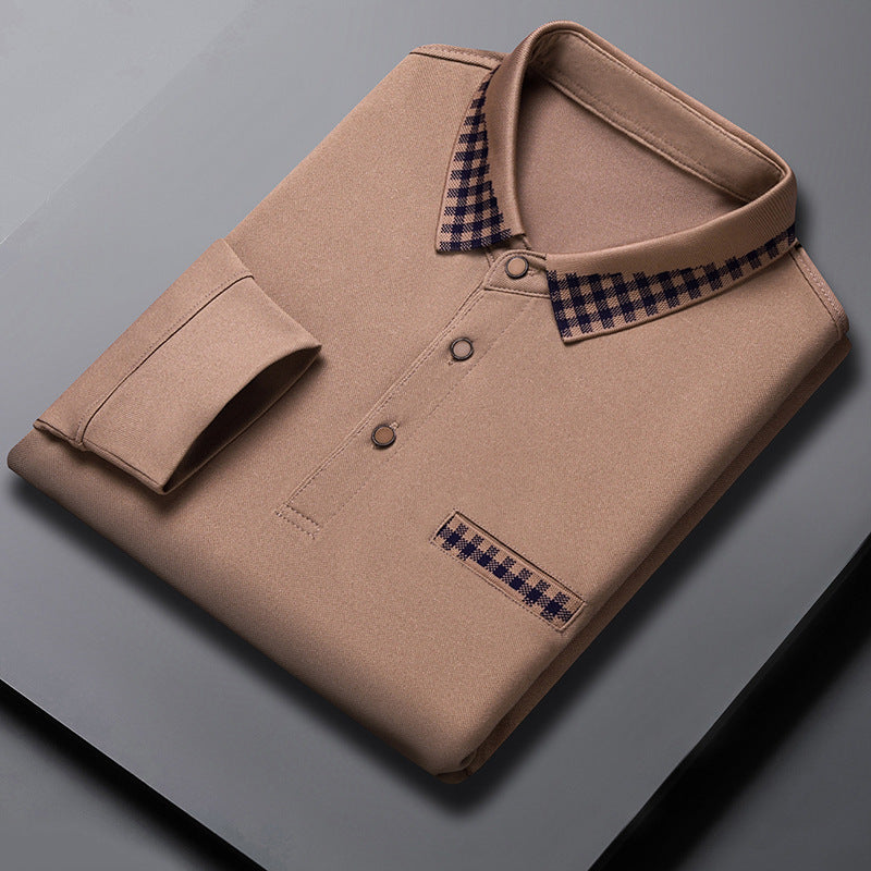 Longshirt für Herren – Casual Dad Look in Unifarben