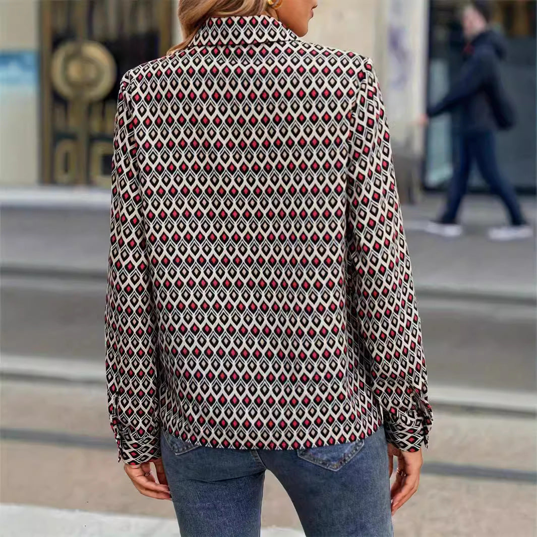 Herbstliches Print-Hemd für Damen