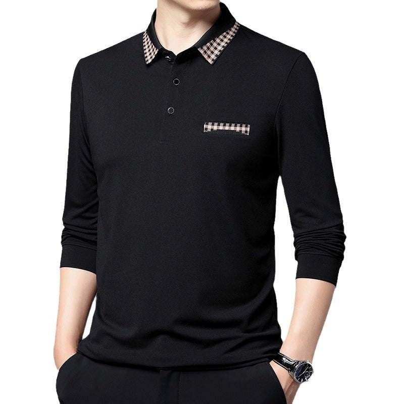 Longshirt für Herren – Casual Dad Look in Unifarben