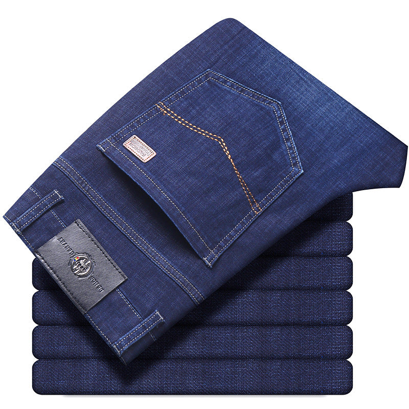 Herren Stretch Business-Jeans – Lockerer Sitz, Große Größen – Elegant & Bequem für Herbst & Winter