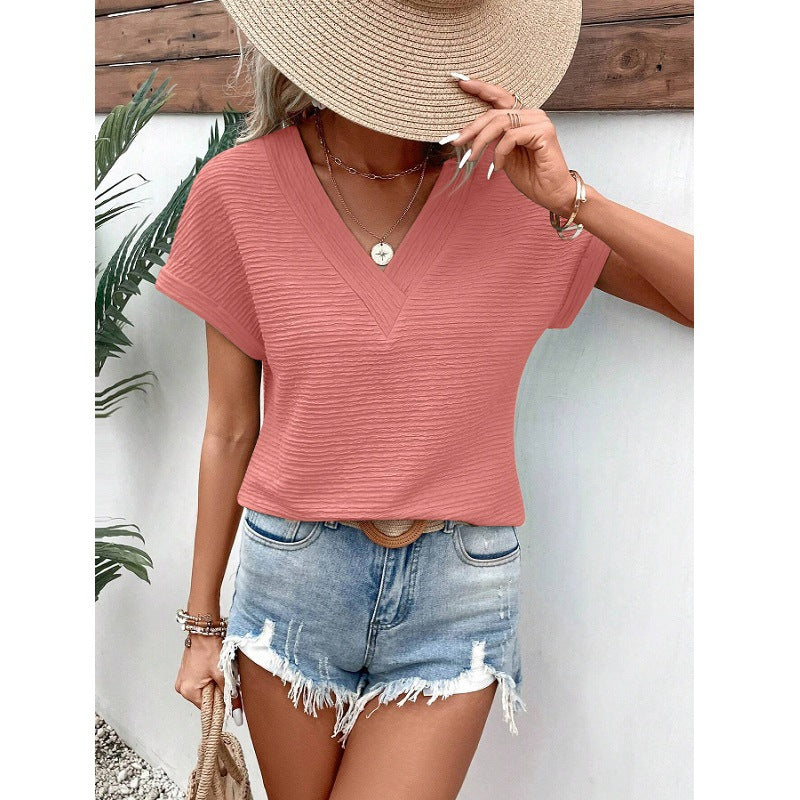 Damen V-Ausschnitt T-Shirt