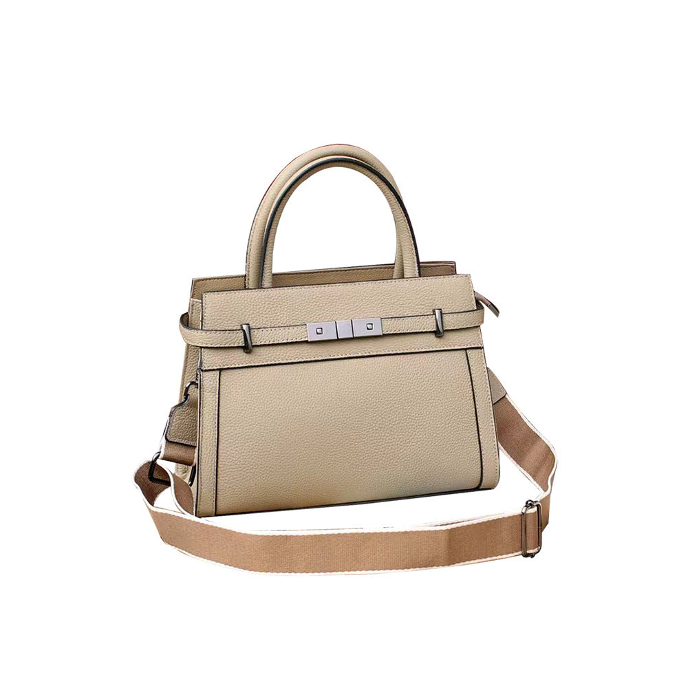 Echtleder-Schultertasche im Square-Design