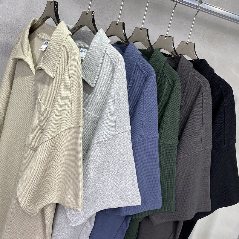 Herren Sommerhemd mit Reverskragen – Casual Kurzarmhemd im amerikanischen Stil