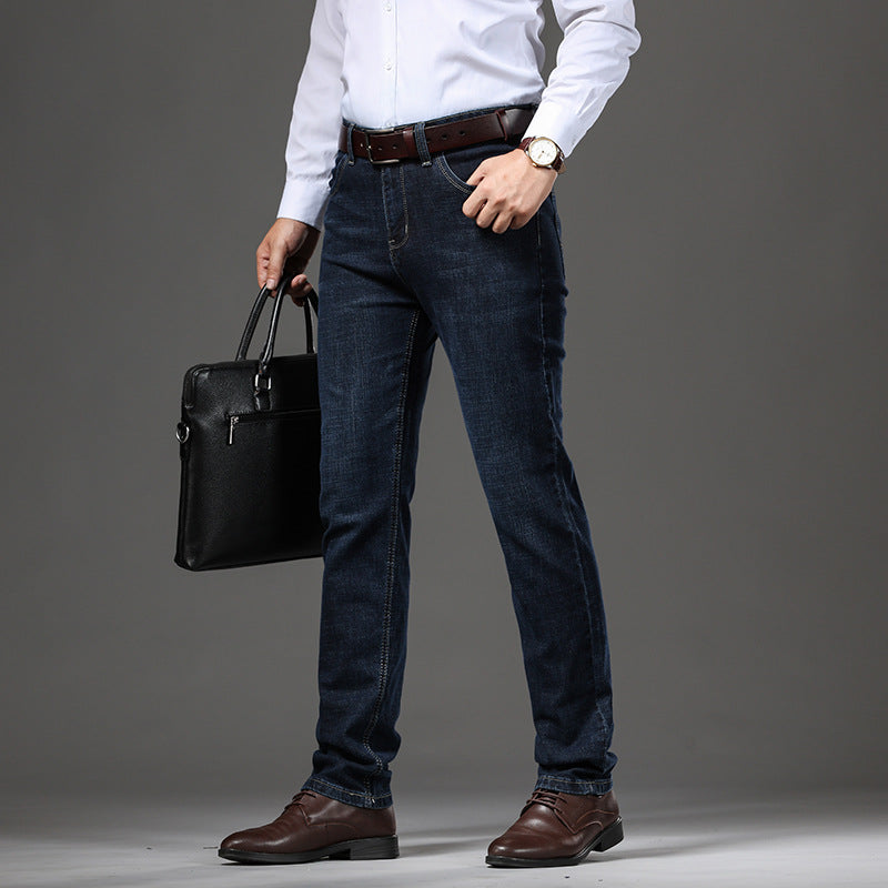 Herren Stretch Business-Jeans – Lockerer Sitz, Große Größen – Elegant & Bequem für Herbst & Winter