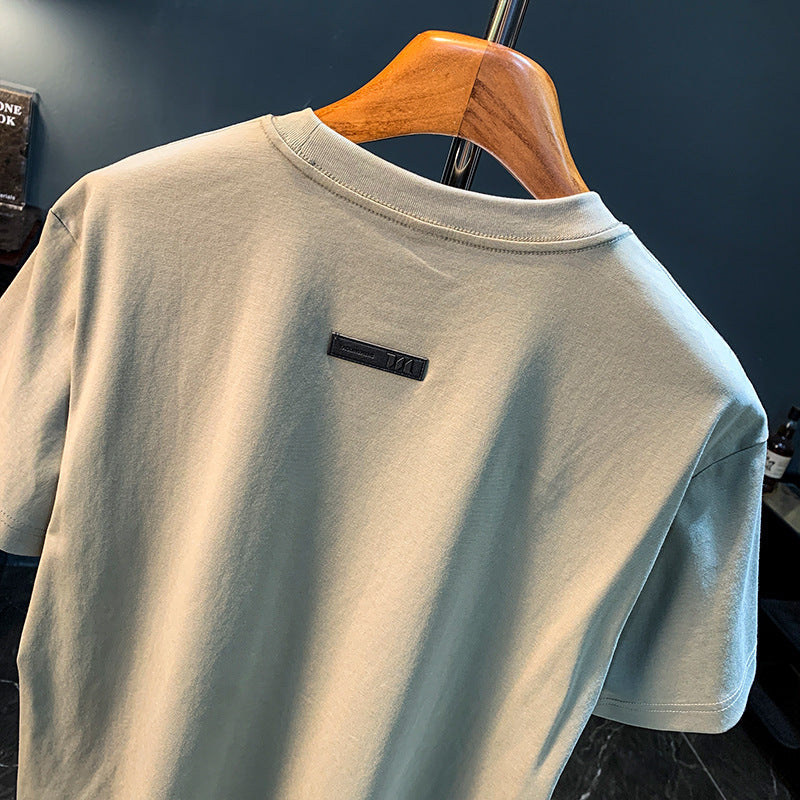 Herren T-Shirt mit Stickerei – Sommer Basic mit schlichtem Design & lockerem Schnitt