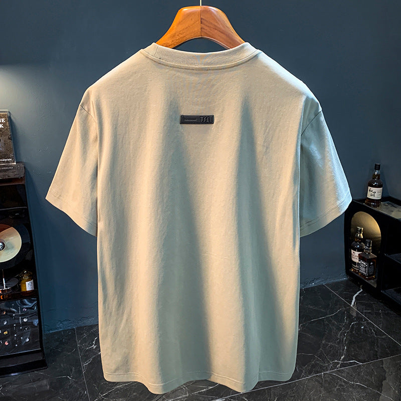 Herren T-Shirt mit Stickerei – Sommer Basic mit schlichtem Design & lockerem Schnitt