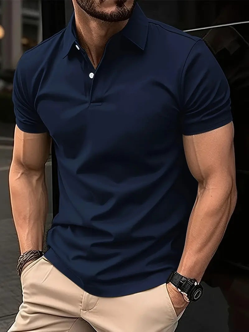 Herren Sommerhemd mit Knopfleiste – Lässiges Kurzarmshirt in Uni-Farben | Ideal für Alltag & Freizeit