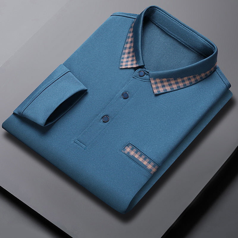 Longshirt für Herren – Casual Dad Look in Unifarben