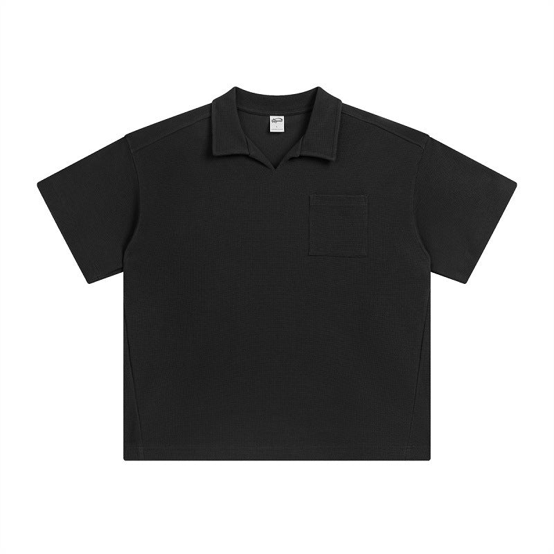 Herren Sommerhemd mit Reverskragen – Casual Kurzarmhemd im amerikanischen Stil
