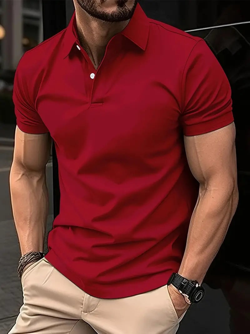 Herren Sommerhemd mit Knopfleiste – Lässiges Kurzarmshirt in Uni-Farben | Ideal für Alltag & Freizeit