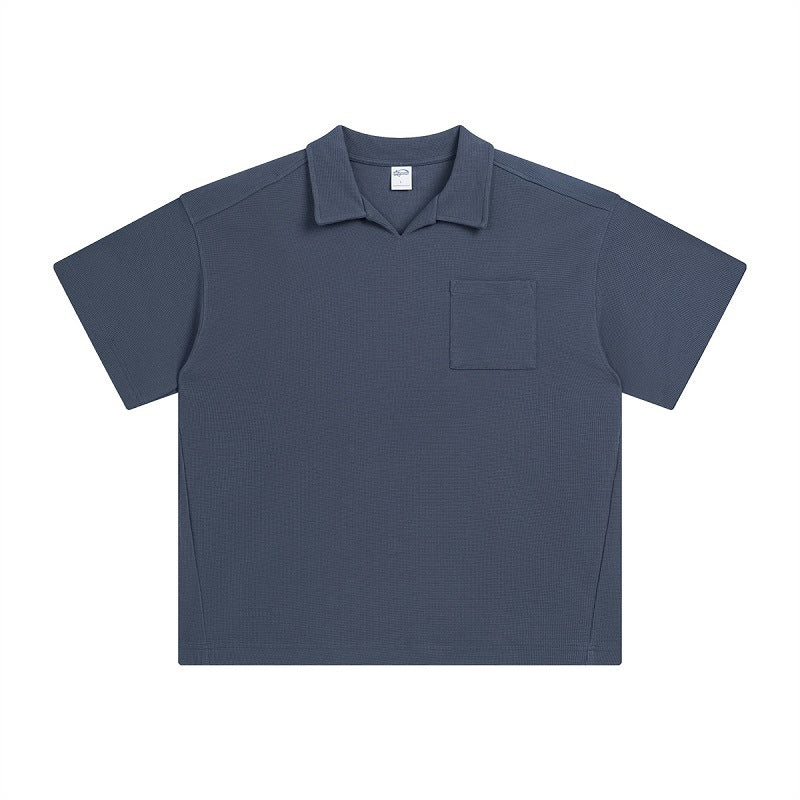 Herren Sommerhemd mit Reverskragen – Casual Kurzarmhemd im amerikanischen Stil