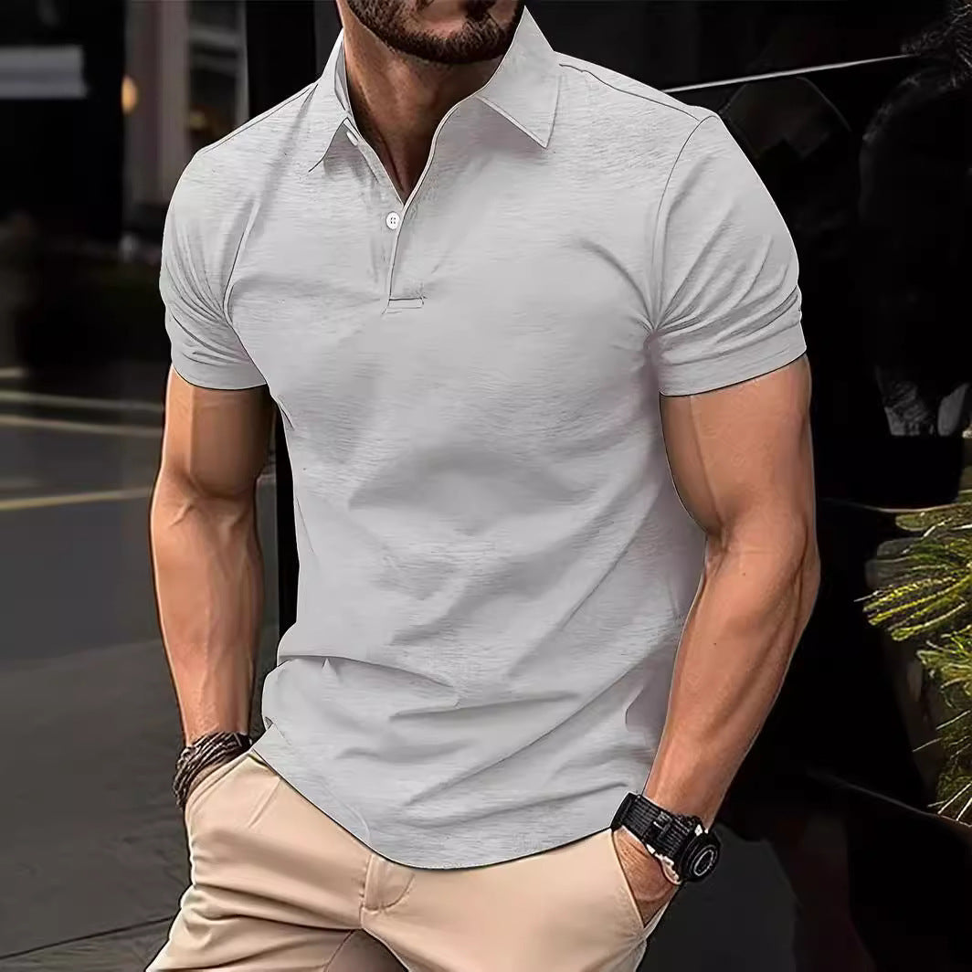 Herren Sommerhemd mit Knopfleiste – Lässiges Kurzarmshirt in Uni-Farben | Ideal für Alltag & Freizeit