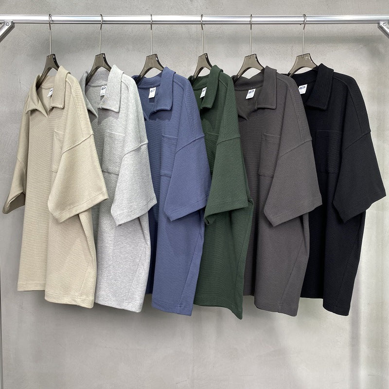 Herren Sommerhemd mit Reverskragen – Casual Kurzarmhemd im amerikanischen Stil