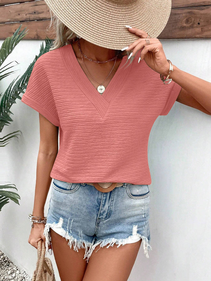 Damen V-Ausschnitt T-Shirt