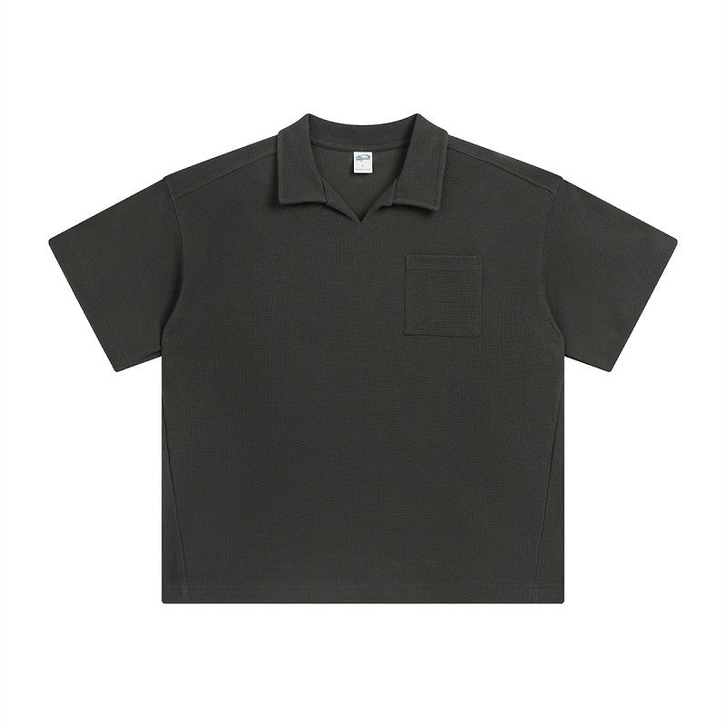 Herren Sommerhemd mit Reverskragen – Casual Kurzarmhemd im amerikanischen Stil